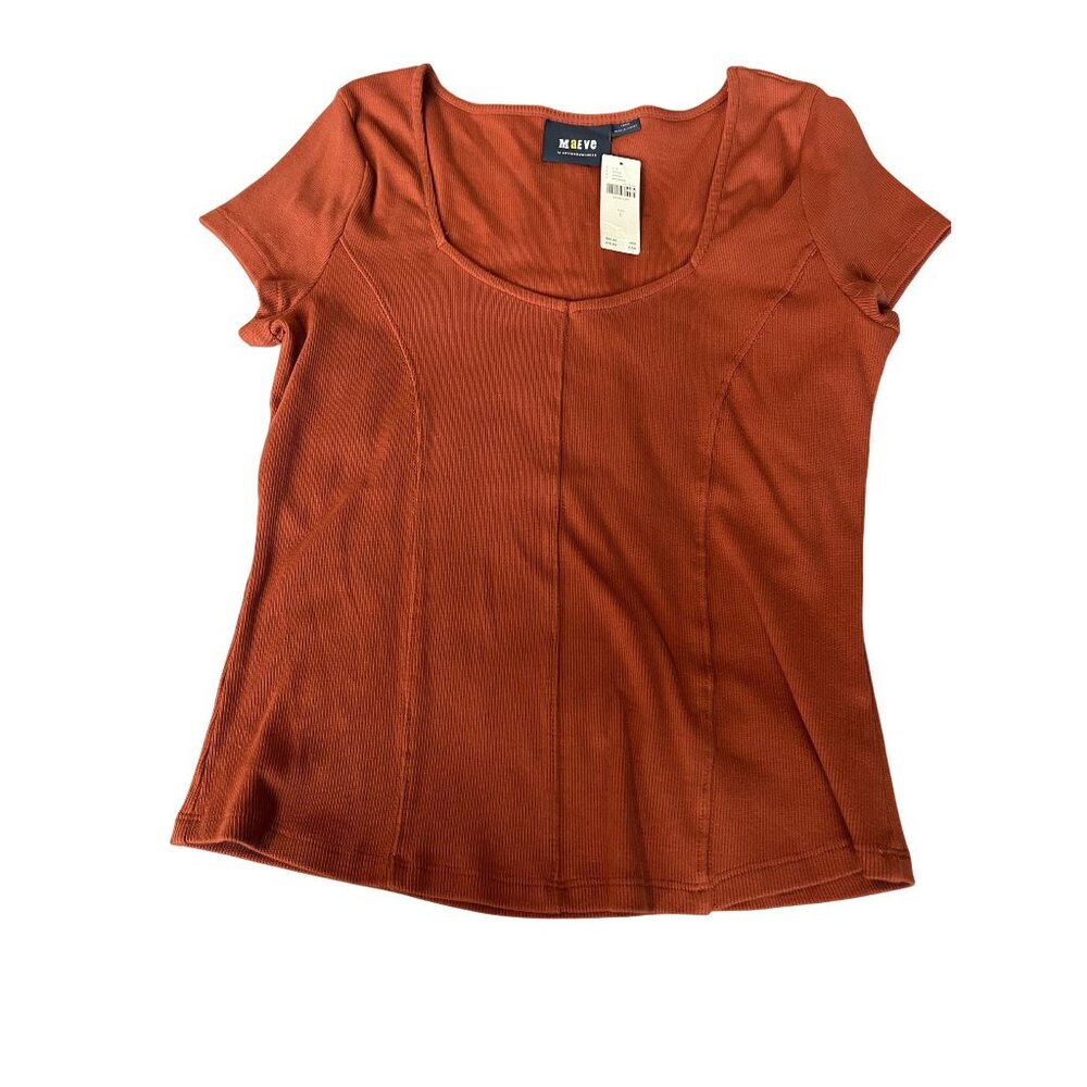 NWT Anthropologie Maeve Short Sleeve Top L